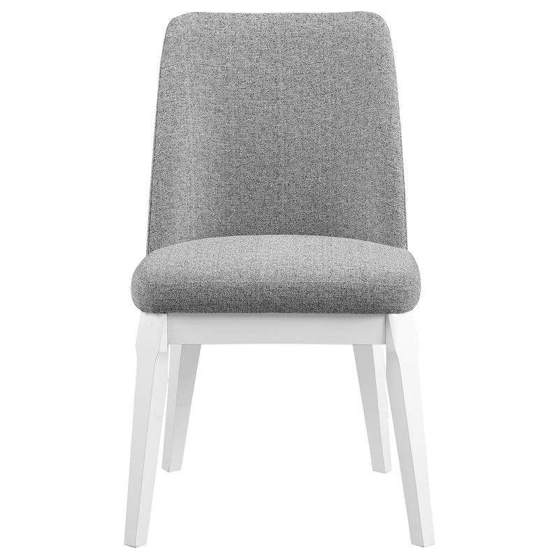 Silla auxiliar de comedor tapizada Carissa (juego de 2)