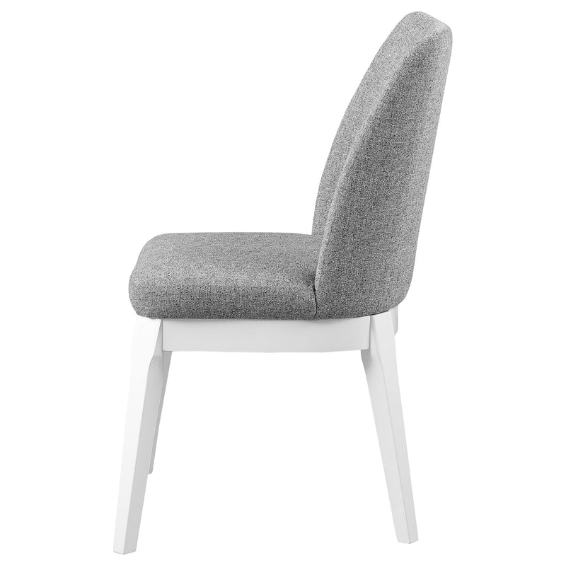Silla auxiliar de comedor tapizada Carissa (juego de 2)
