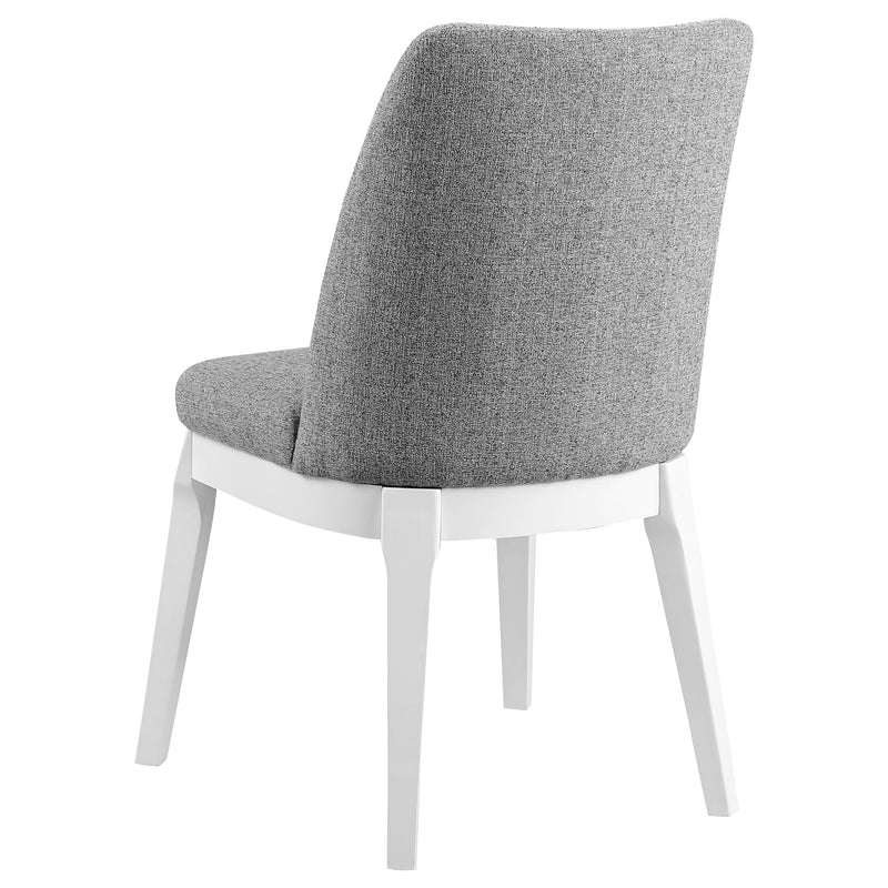Silla auxiliar de comedor tapizada Carissa (juego de 2)