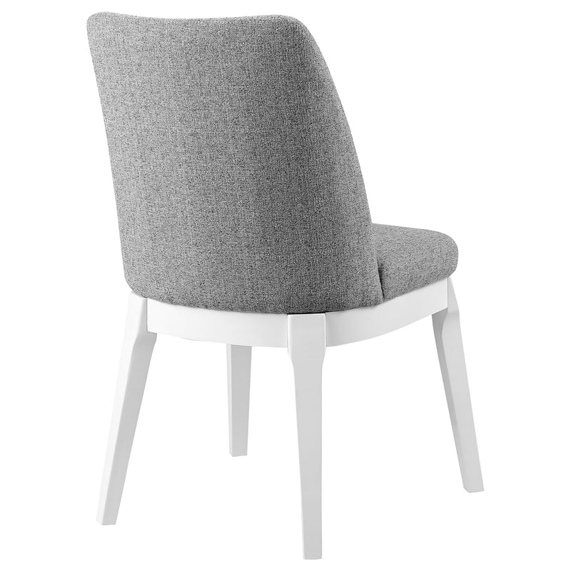 Silla auxiliar de comedor tapizada Carissa (juego de 2)