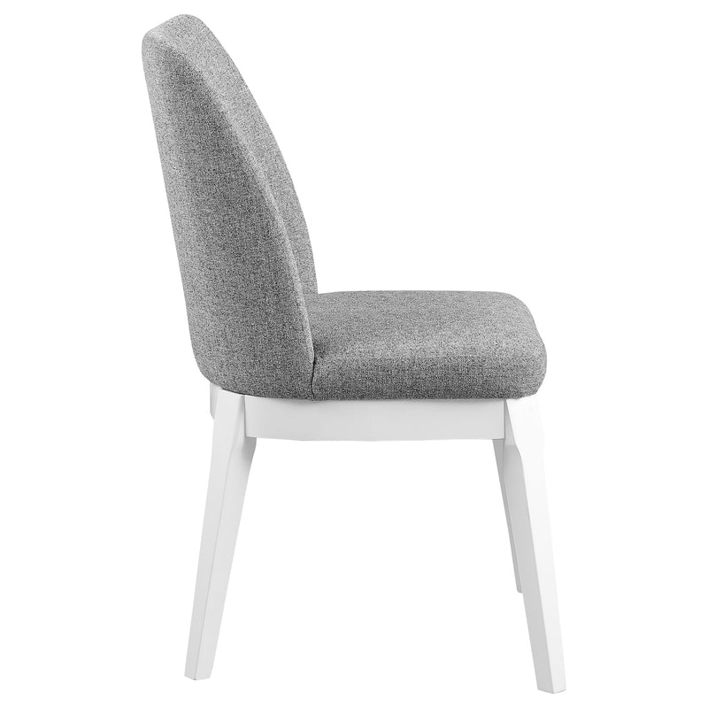 Silla auxiliar de comedor tapizada Carissa (juego de 2)