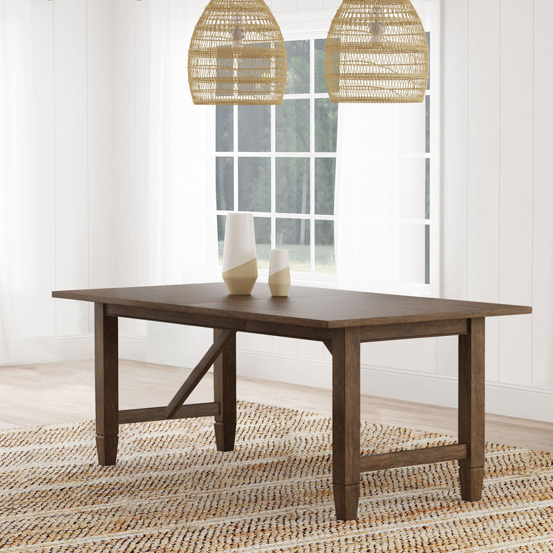 Mesa de comedor rectangular de madera Matisse de 94 pulgadas, marrón claro