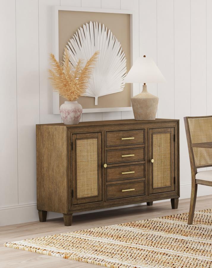 Aparador buffet Matisse de 4 cajones marrón claro