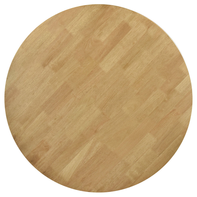 Elowen Mesa de comedor de madera maciza de 42 pulgadas Nogal claro