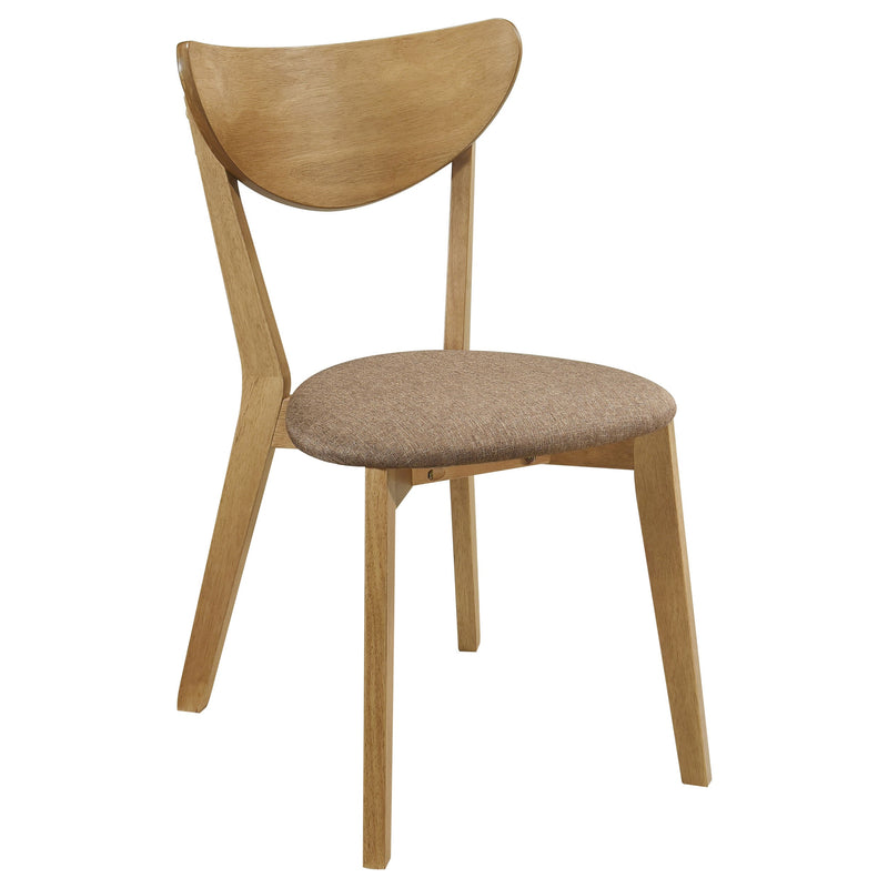 Silla auxiliar de comedor Elowen de madera, nogal claro (juego de 2)