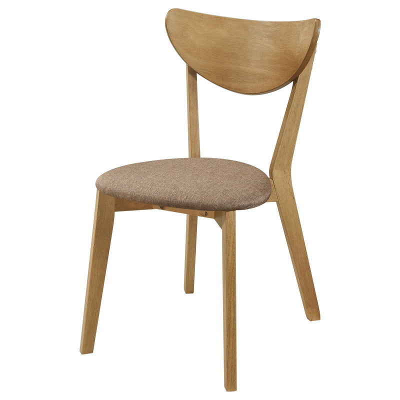 Silla auxiliar de comedor Elowen de madera, nogal claro (juego de 2)