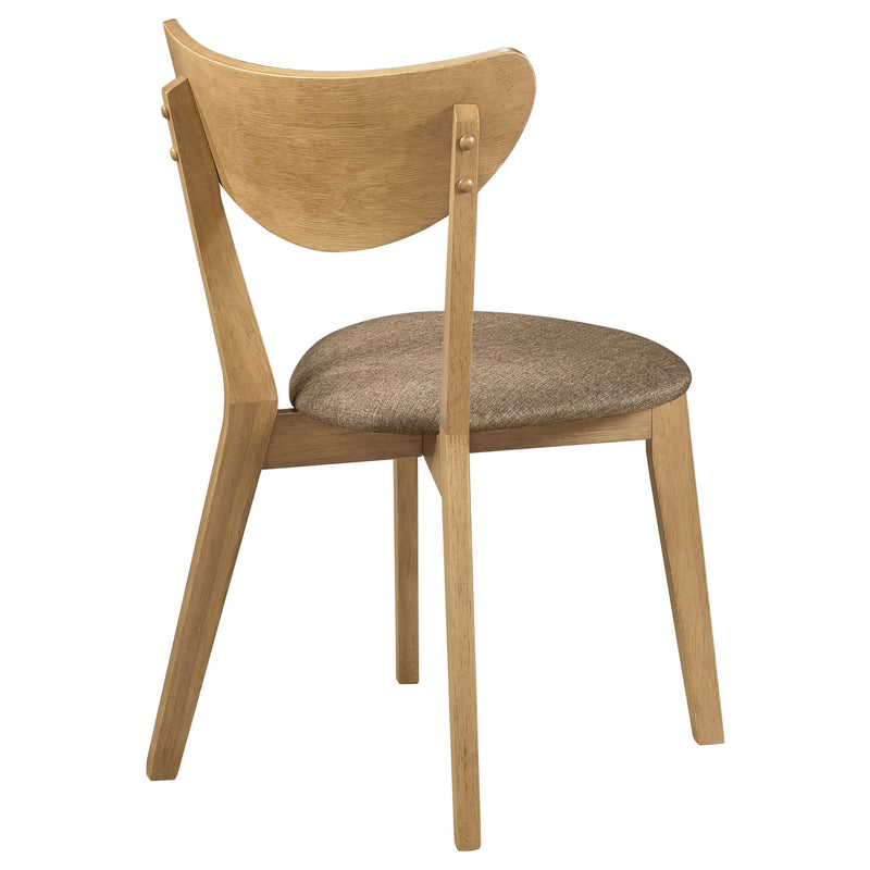 Silla auxiliar de comedor Elowen de madera, nogal claro (juego de 2)