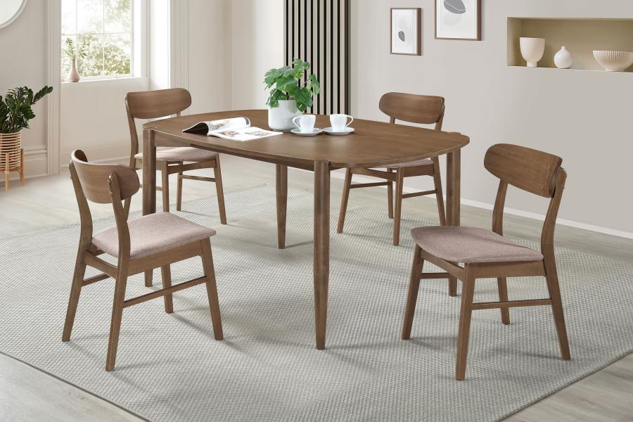 Dortch Oval Solid Wood Dining Set Walnut