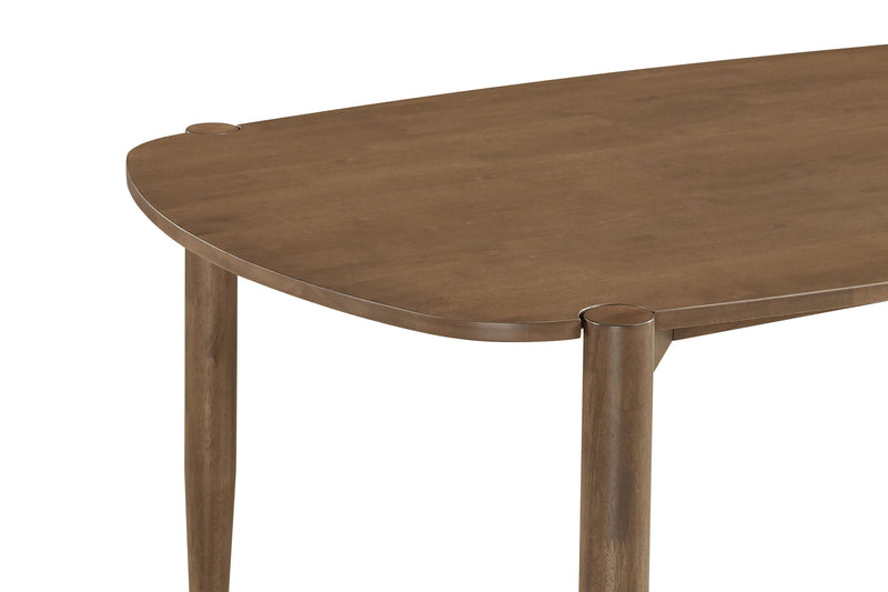Mesa de comedor de madera maciza Dortch Oval de 63 pulgadas Nogal