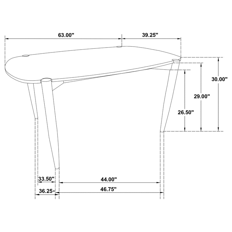 Mesa de comedor de madera maciza Dortch Oval de 63 pulgadas Nogal