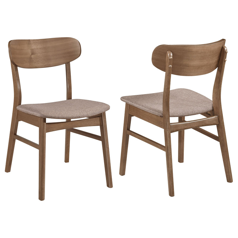 Silla de comedor auxiliar Dortch Nogal y Marrón (Juego de 2)