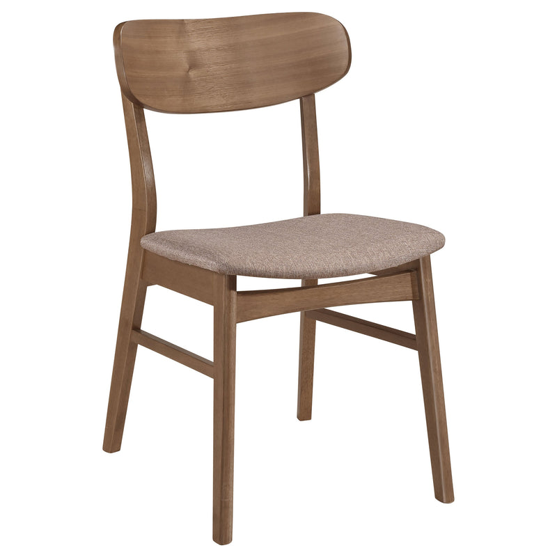 Silla de comedor auxiliar Dortch Nogal y Marrón (Juego de 2)