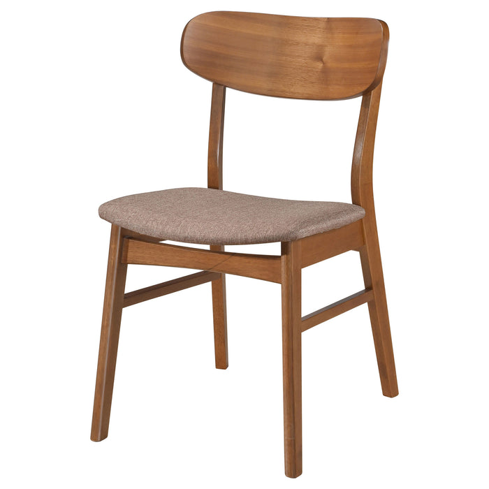 Dortch Dining Side Chair Walnut and Brown (Set of 2)