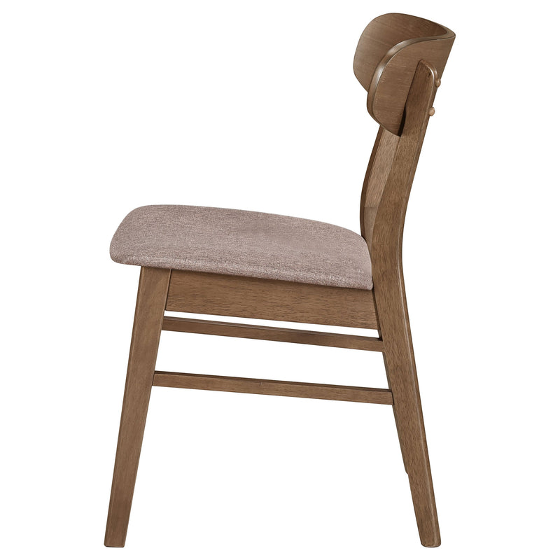 Silla de comedor auxiliar Dortch Nogal y Marrón (Juego de 2)
