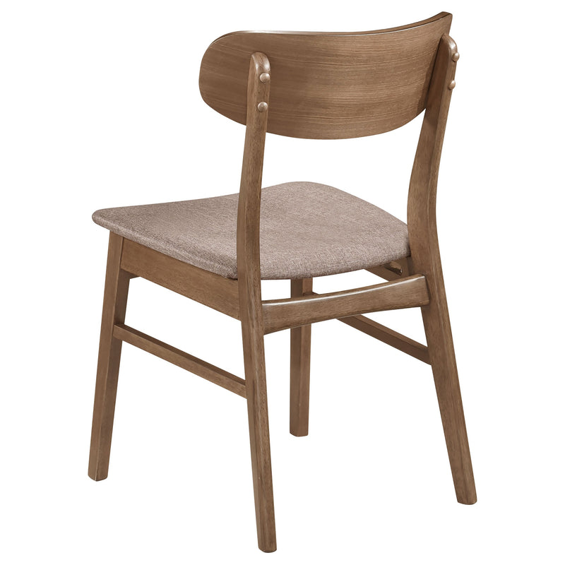 Silla de comedor auxiliar Dortch Nogal y Marrón (Juego de 2)