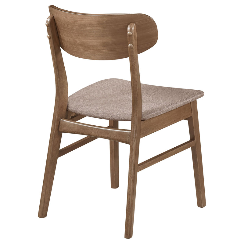 Silla de comedor auxiliar Dortch Nogal y Marrón (Juego de 2)