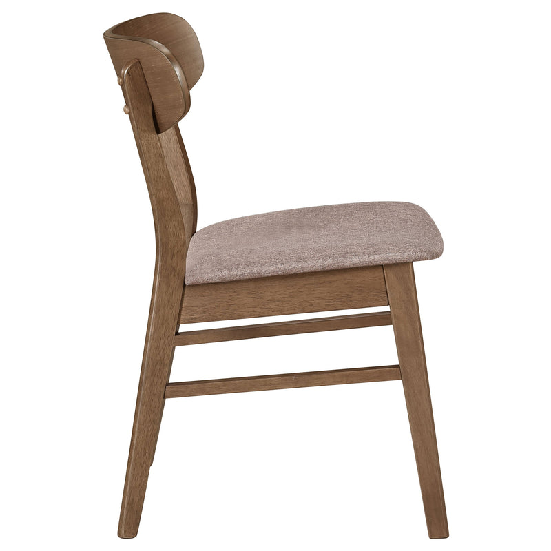 Silla de comedor auxiliar Dortch Nogal y Marrón (Juego de 2)