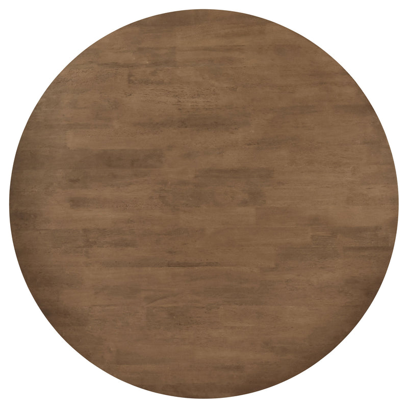 Juego de comedor redondo Dinah de 5 piezas de madera maciza, nogal