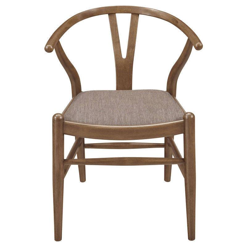 Juego de comedor redondo Dinah de 5 piezas de madera maciza, nogal