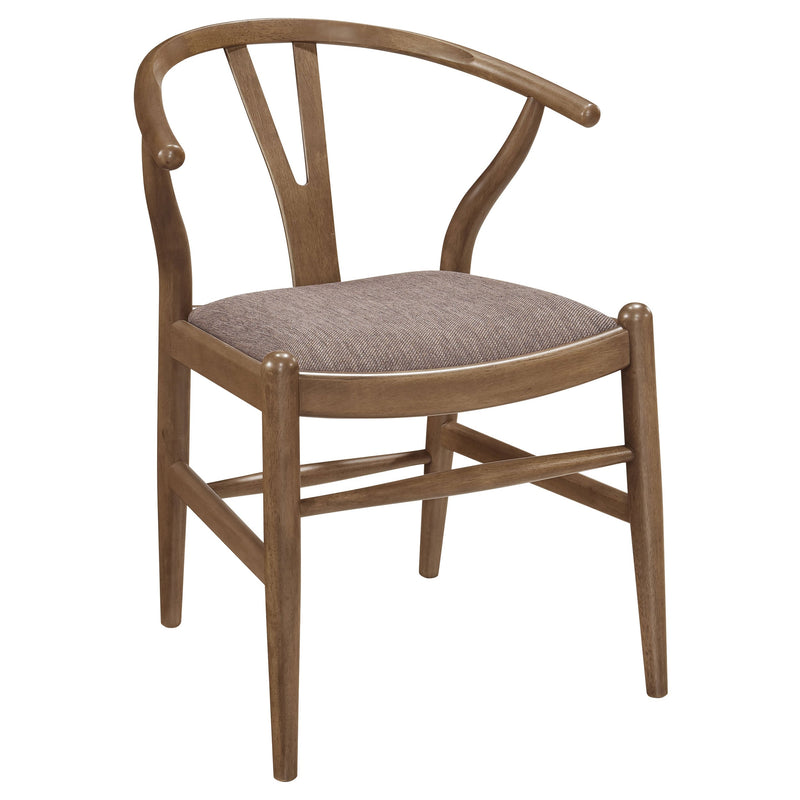 Dinah Wood - Silla de comedor Wishbone, nogal (juego de 2)