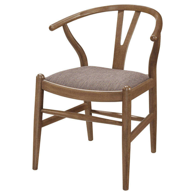 Dinah Wood - Silla de comedor Wishbone, nogal (juego de 2)