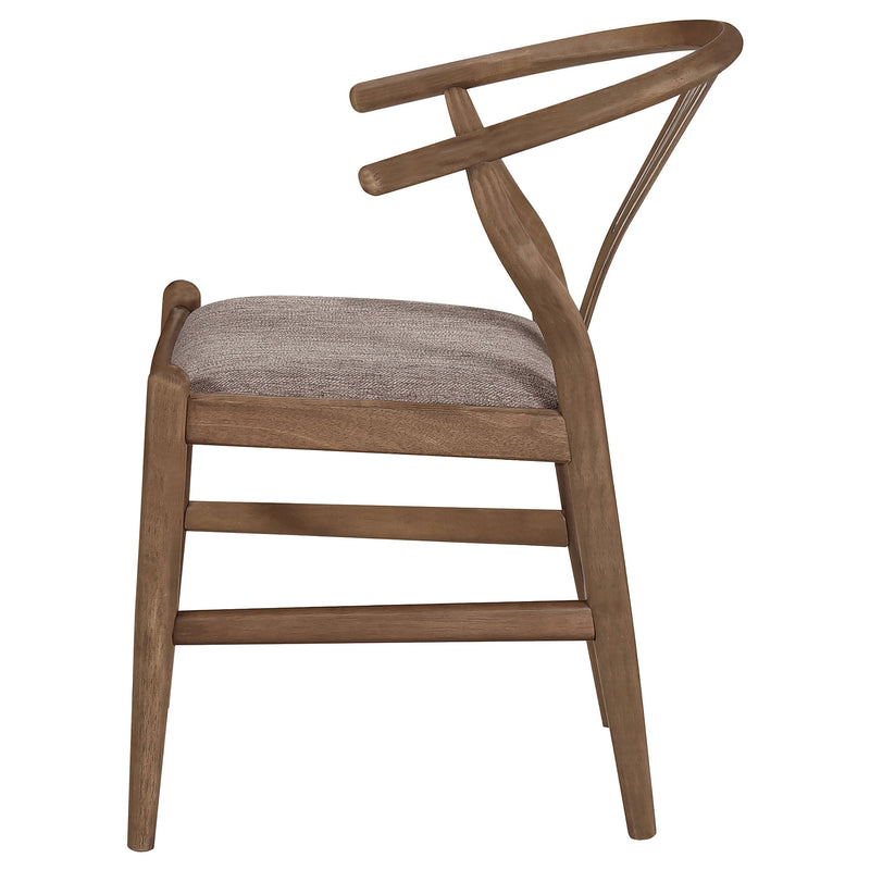 Dinah Wood - Silla de comedor Wishbone, nogal (juego de 2)