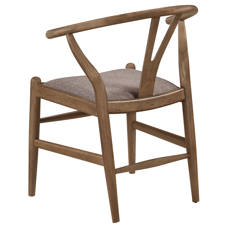 Dinah Wood - Silla de comedor Wishbone, nogal (juego de 2)