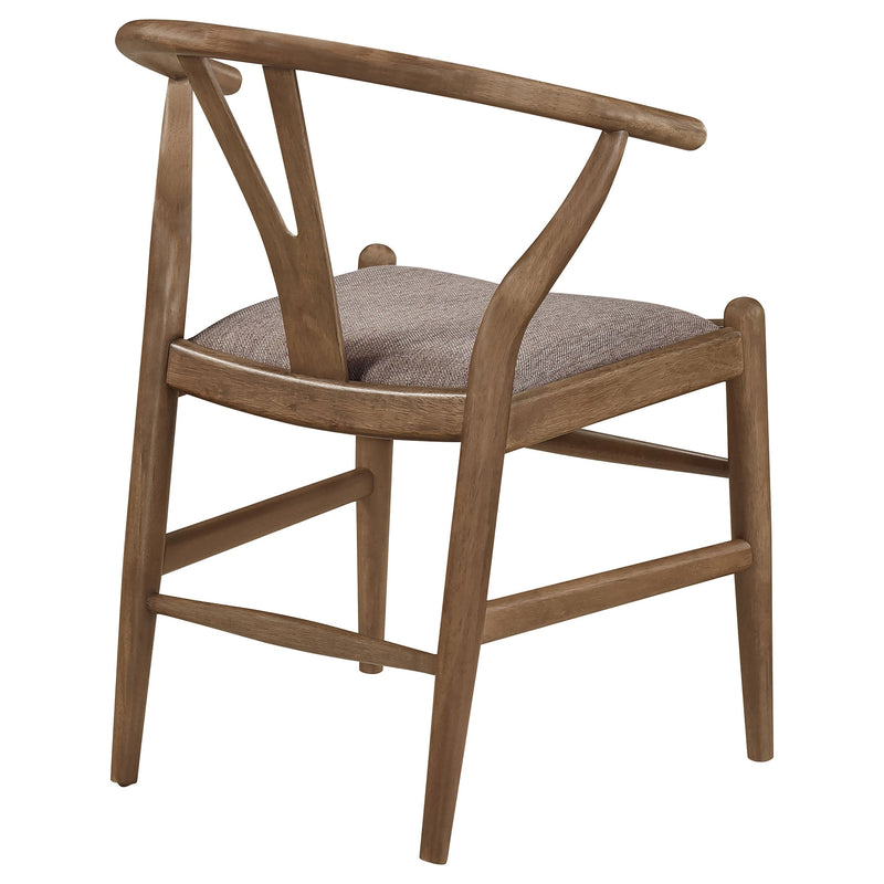 Dinah Wood - Silla de comedor Wishbone, nogal (juego de 2)