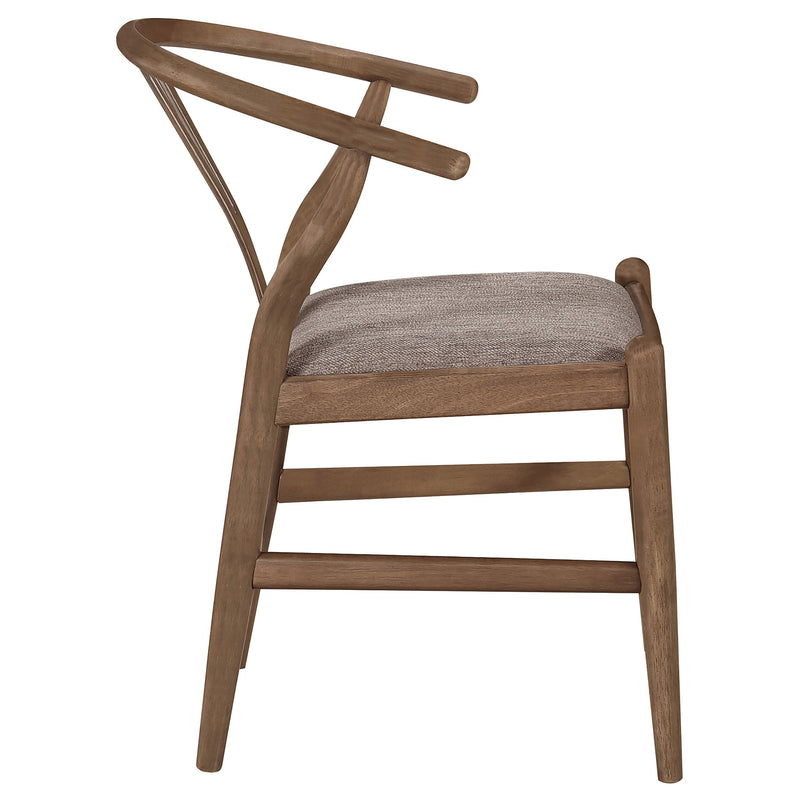 Dinah Wood - Silla de comedor Wishbone, nogal (juego de 2)