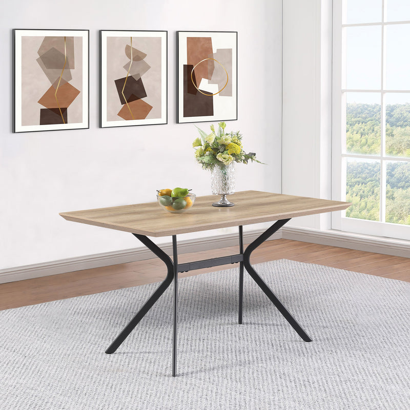 Mesa de comedor de madera compuesta Edgecreek de 53 pulgadas, color marrón claro
