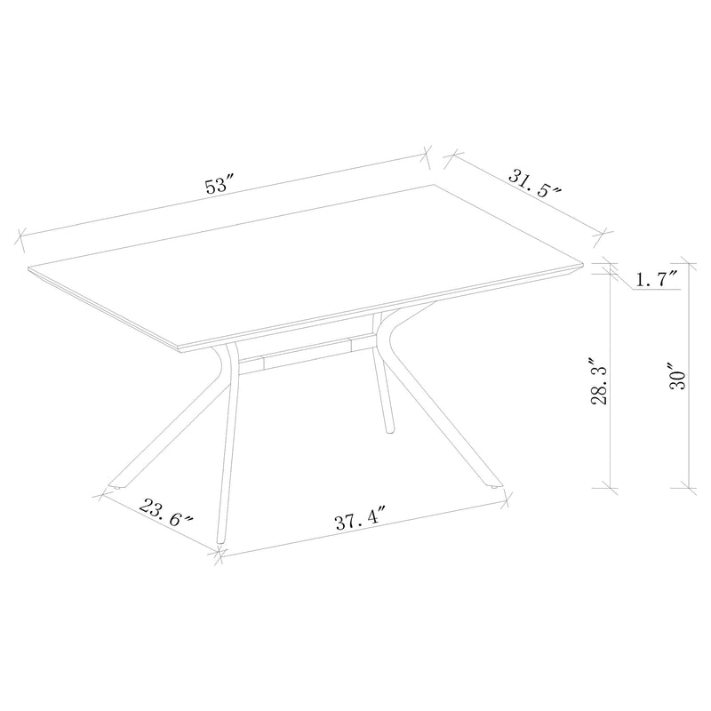 Mesa de comedor de madera compuesta Edgecreek de 53 pulgadas, color marrón claro