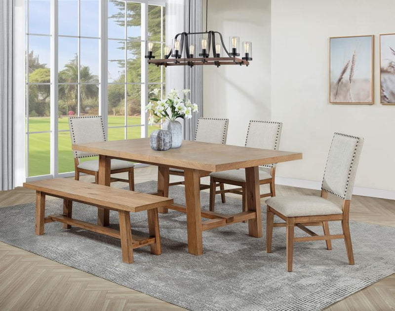 Juego de Comedor con Hoja Extensible Middleton Marrón y Beige