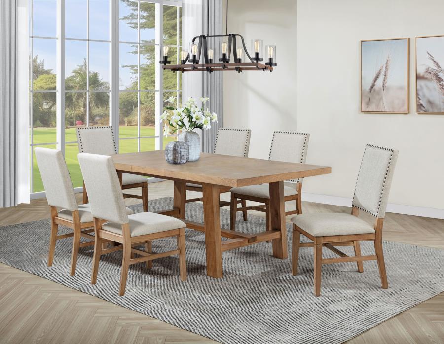 Middleton Extension Leaf Dining Set Brown and Beige