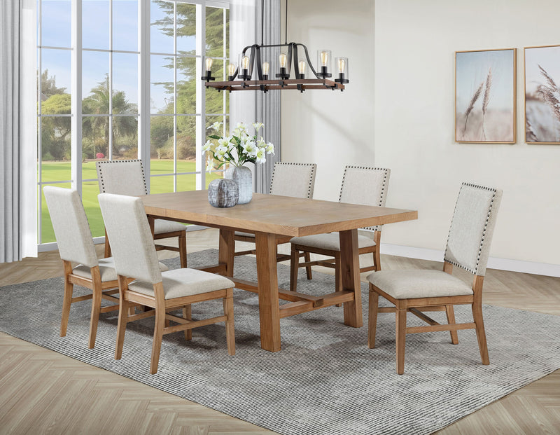 Juego de Comedor con Hoja Extensible Middleton Marrón y Beige