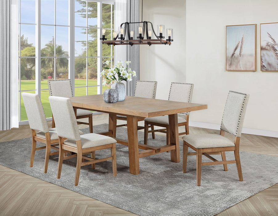Middleton Extension Leaf Dining Set Brown and Beige