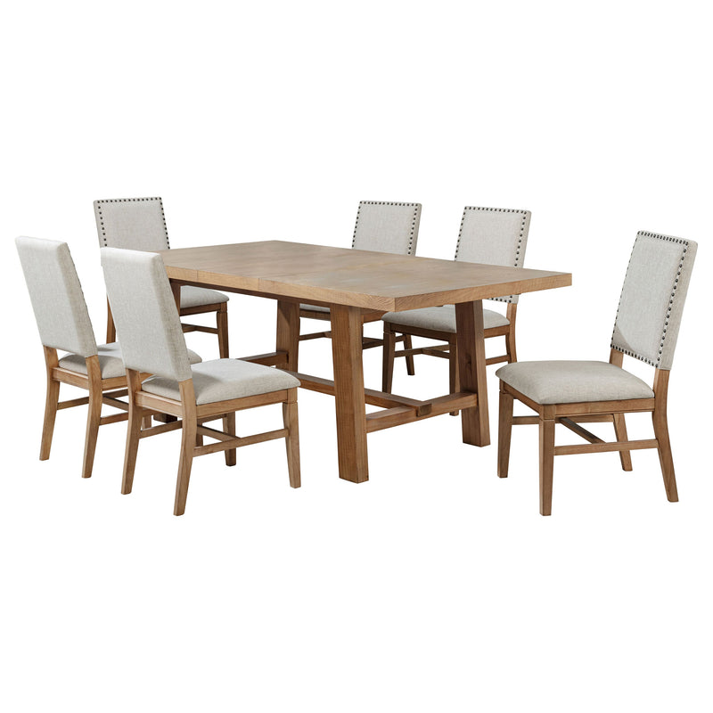 Juego de Comedor con Hoja Extensible Middleton Marrón y Beige