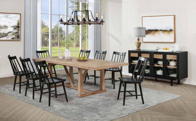 Juego de comedor Middleton extensible con hojas de color marrón