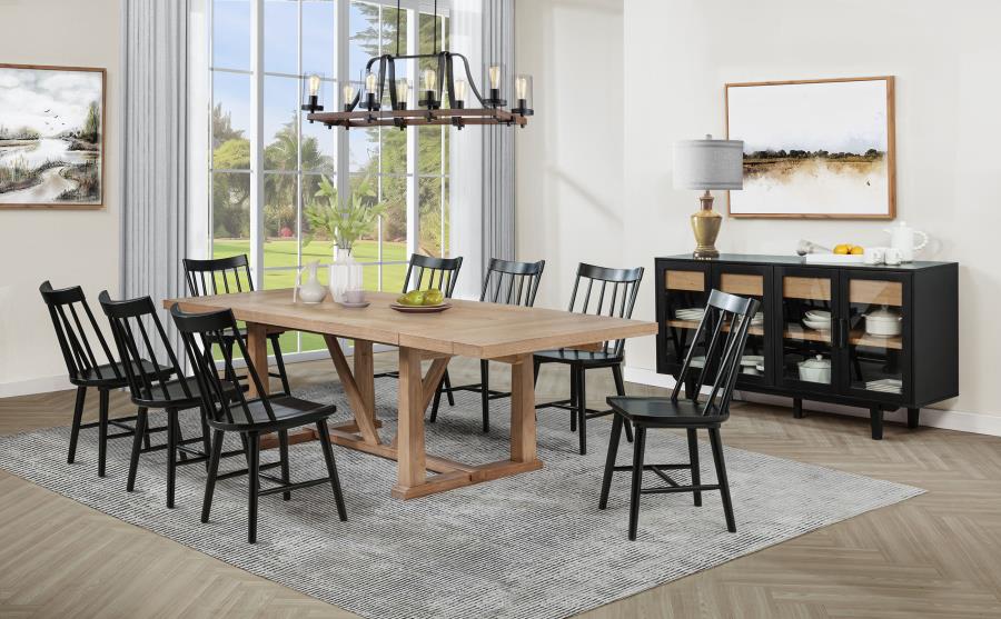 Middleton Extension Leaf Dining Set Brown