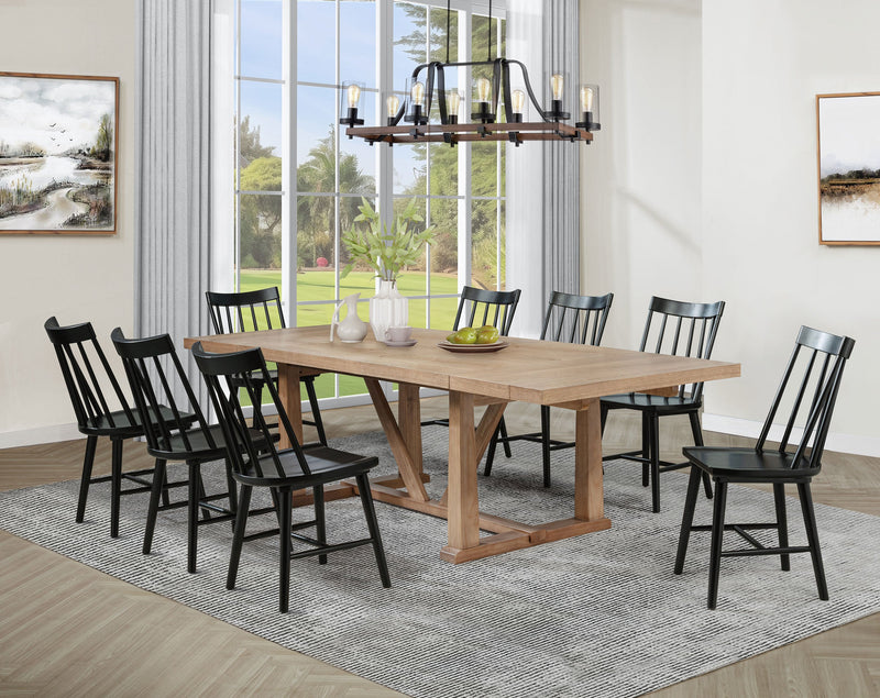 Juego de comedor Middleton extensible con hojas de color marrón