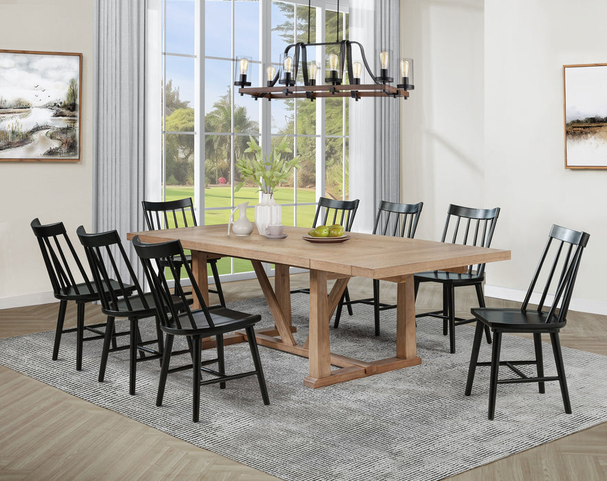 Middleton Extension Leaf Dining Set Brown