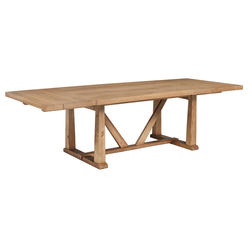 Juego de comedor Middleton con hoja extensible, marrón natural