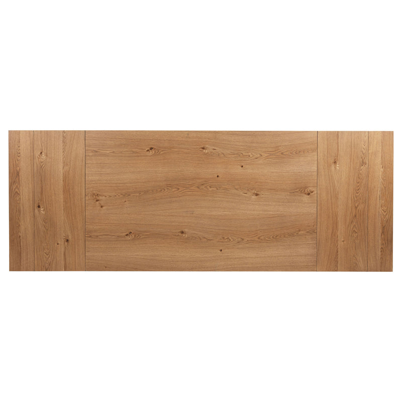 Mesa de comedor Middleton de 106 pulgadas con extensión, marrón natural