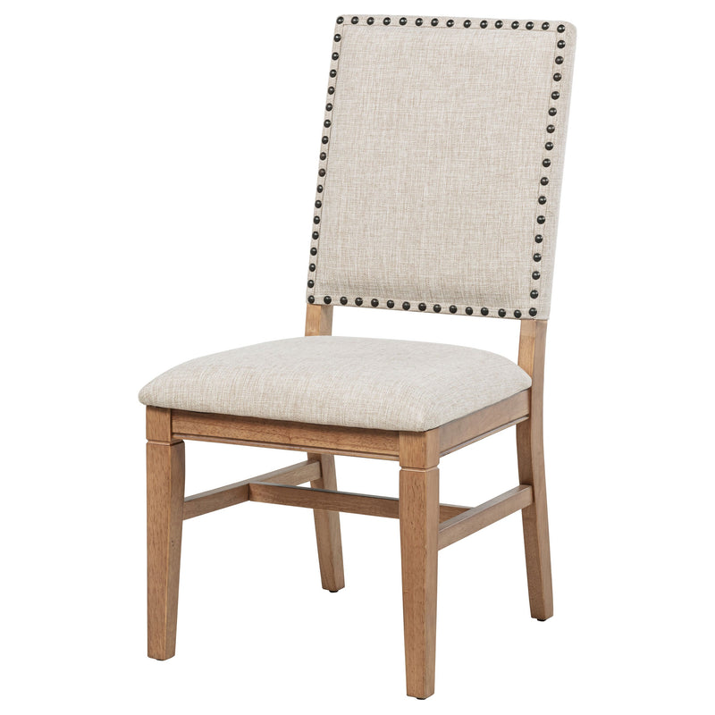 Silla de comedor auxiliar tapizada Middleton, beige (juego de 2)