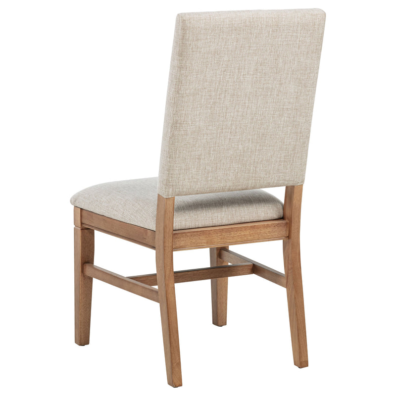 Silla de comedor auxiliar tapizada Middleton, beige (juego de 2)