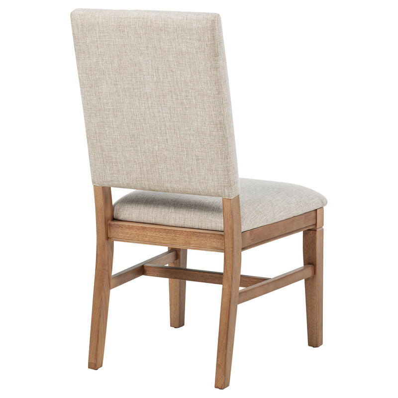 Silla de comedor auxiliar tapizada Middleton, beige (juego de 2)