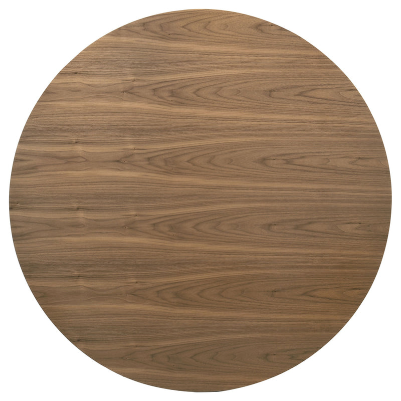 Juego de mesa de comedor redonda de madera de 5 piezas Crestmore de 46 pulgadas, nogal