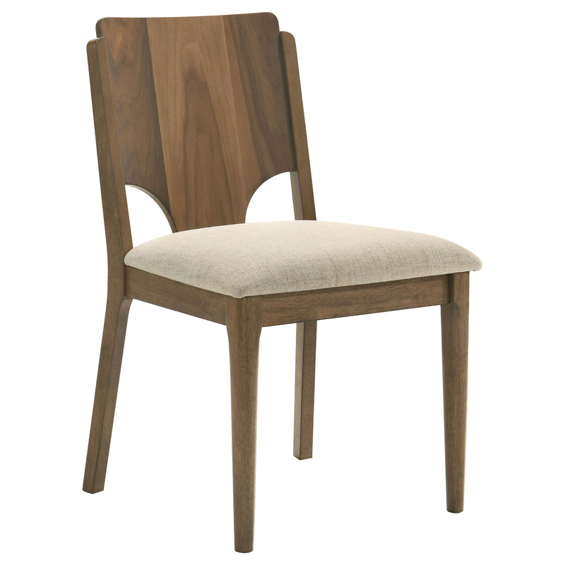 Juego de mesa de comedor redonda de madera de 5 piezas Crestmore de 46 pulgadas, nogal