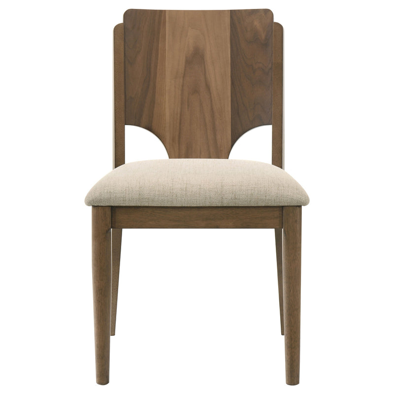 Juego de mesa de comedor redonda de madera de 5 piezas Crestmore de 46 pulgadas, nogal
