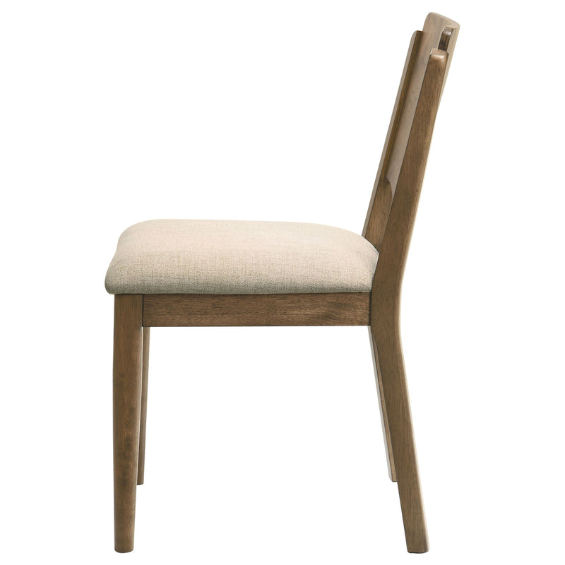 Crestmore Sillas de Comedor con Asiento Tapizado Nogal (Juego de 2)