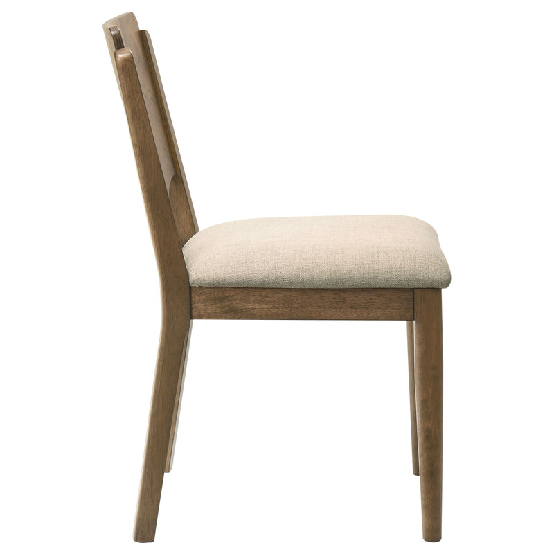 Crestmore Sillas de Comedor con Asiento Tapizado Nogal (Juego de 2)